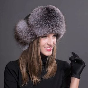 Real fur hat Russian style